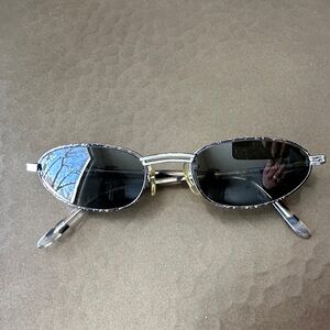 Ray-Ban Black and Silver Oval Sunglasses